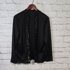 Chic Black Sequin Women's Blouse
